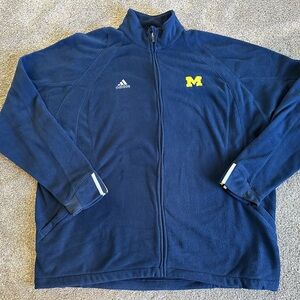 Adidas Michigan Wolverines Full Zip Fleece  ClimaWARM Shirt Men’s XL  Sweatshirt